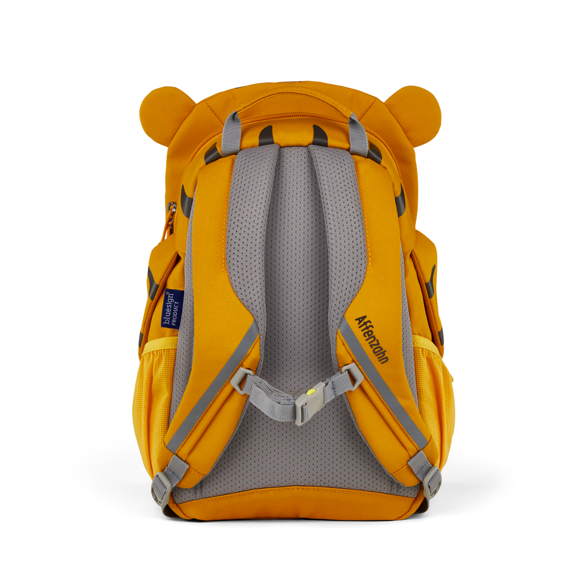 Affenzahn Large Friend Tiger Backpack is ergonomic with padded shoulder straps and an adjustable chest strap for childrens comfort.