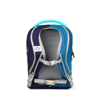 Back view of the Affenzahn Daydreamer Octopus Backpack for kids showing padded ergonomic shoulder straps, breathable back panel, and chest strap for added comfort.