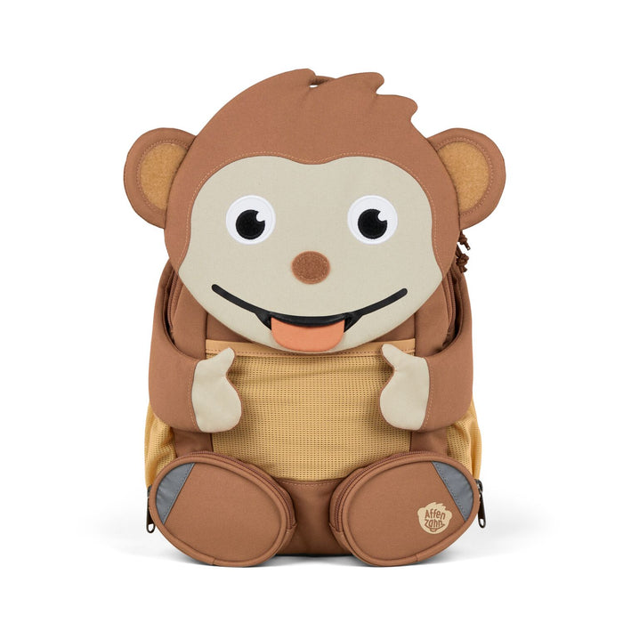 Affenzahn Large Friend Monkey backpack for kids aged 3 and up.