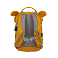 Affenzahn Small Friend Tiger Backpack is ergonomic with padded shoulder straps and an adjustable chest strap for toddler comfort.