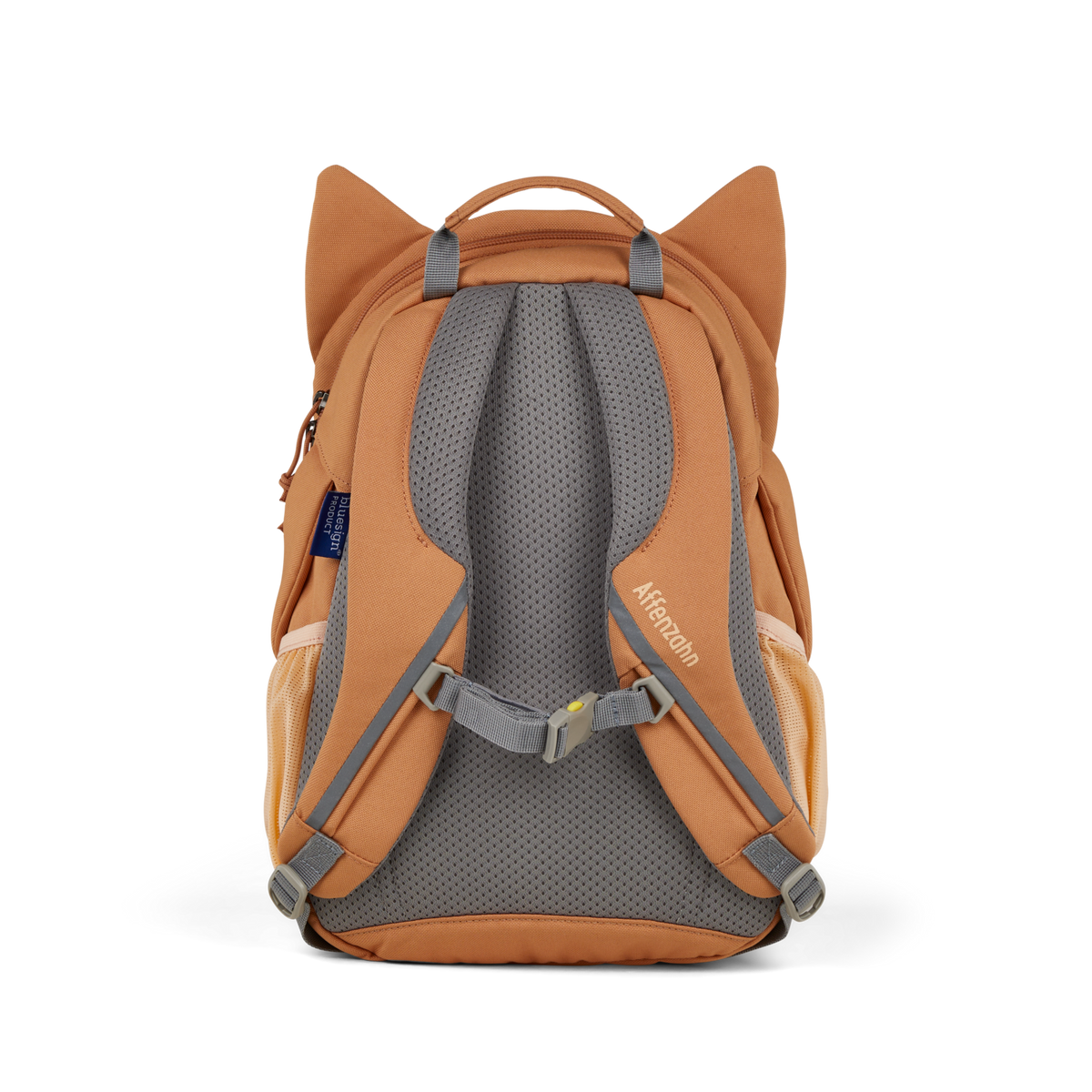 Affenzahn Large Friend Cat Backpack is ergonomic with padded shoulder straps and an adjustable chest strap for childrens comfort.