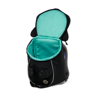 A top-down view of the Affenzahn Small Friend Panther backpack’s main compartment, suitable for all your kid’s daycare essentials.