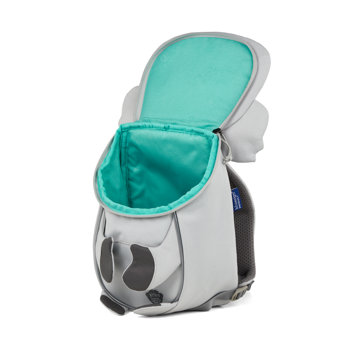 A top-down view of the Affenzahn Small Friend Koala backpack’s main compartment, suitable for all your kid’s daycare essentials.