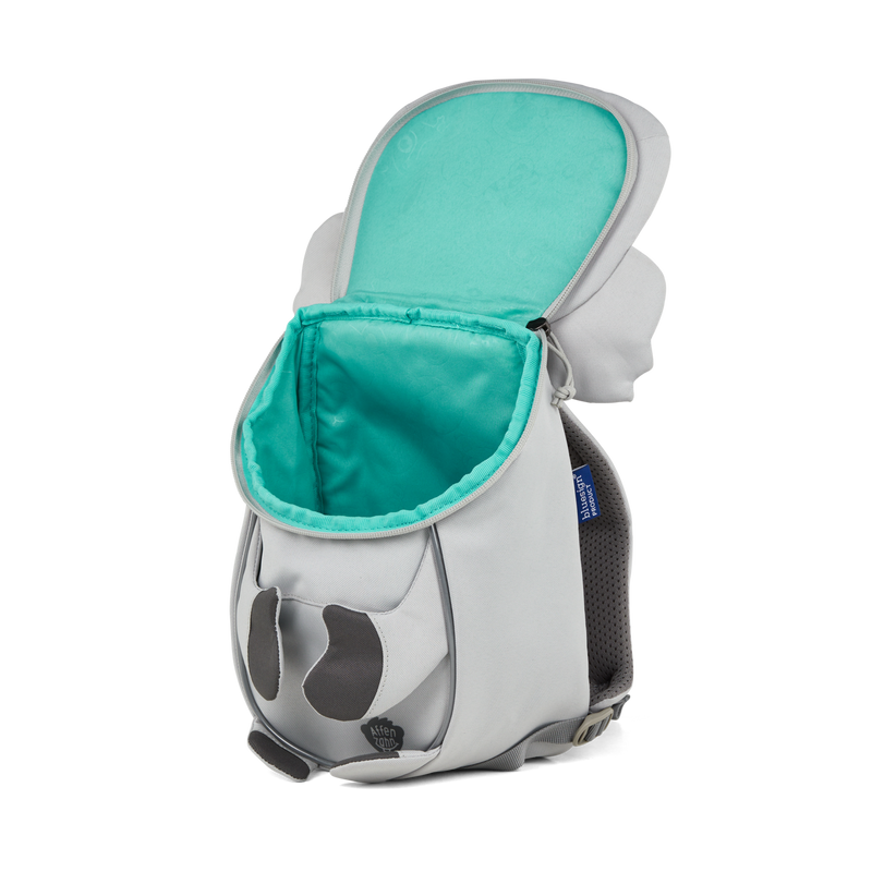 A top-down view of the Affenzahn Small Friend Koala backpack’s main compartment, suitable for all your kid’s daycare essentials.