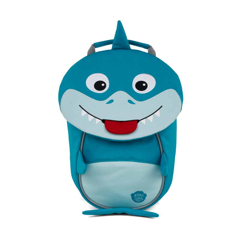 Affenzahn Small Friend Shark backpack for toddlers.
