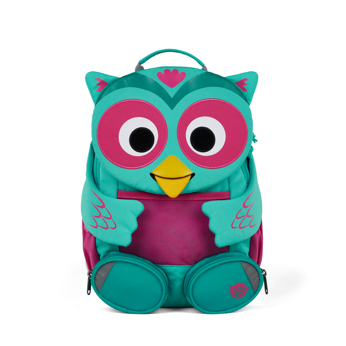 Affenzahn Large Friend Owl backpack for kids aged 3 and up.