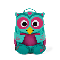 Affenzahn Large Friend Owl backpack for kids aged 3 and up.