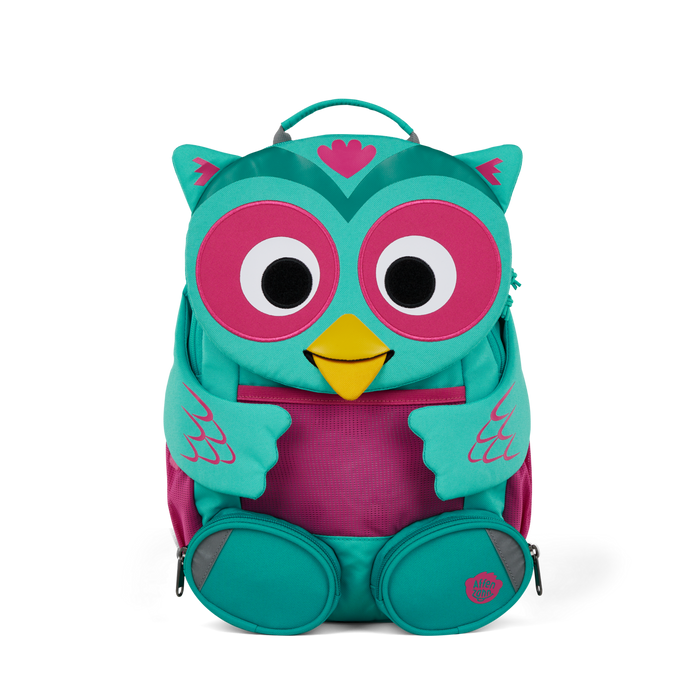 Affenzahn Large Friend Owl backpack for kids aged 3 and up.