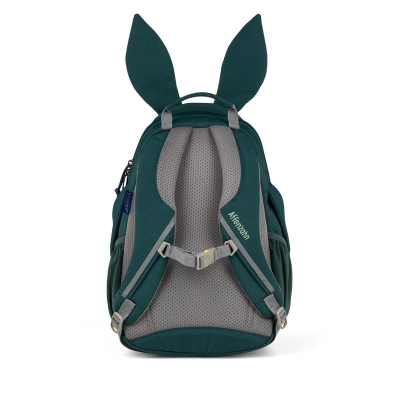 Affenzahn Large Friend Rabbit Backpack is ergonomic with padded shoulder straps and an adjustable chest strap for childrens comfort.