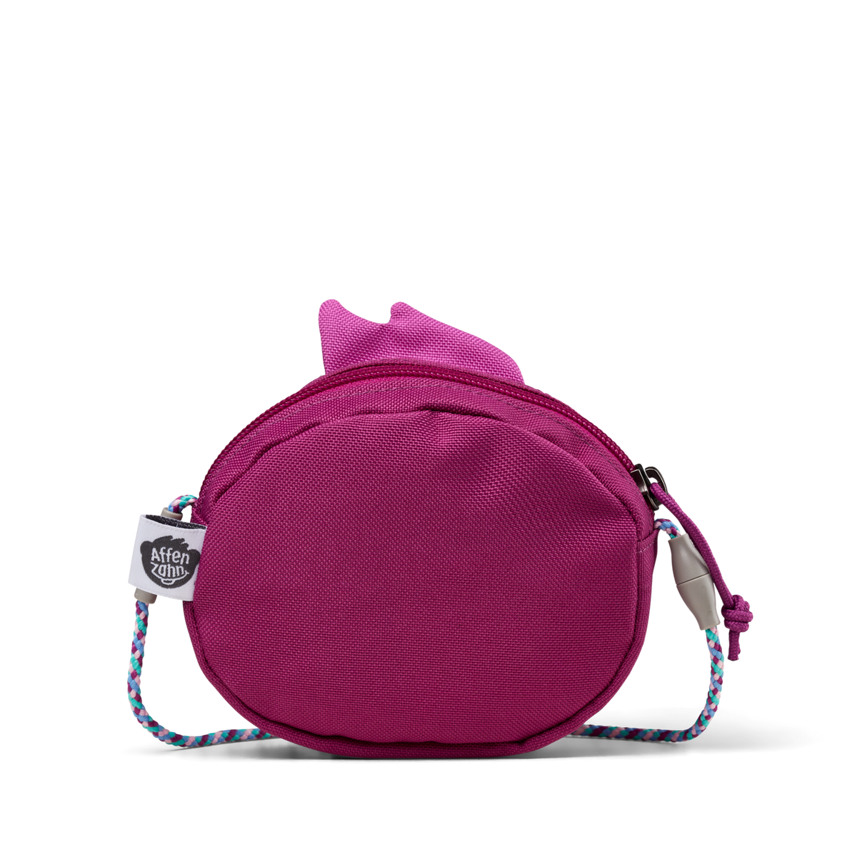 Back view of the Affenzahn Bird Kids Wallet showing adjustable strap and soft fabric finish.